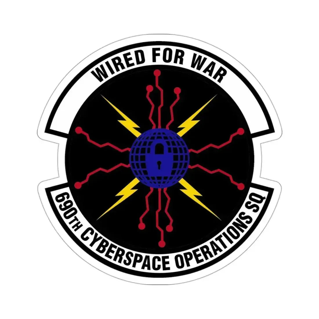 690 Cyberspace Operations Squadron AFSPC (U.S. Air Force) STICKER Vinyl Die-Cut Decal 3 Inch - The Sticker Space