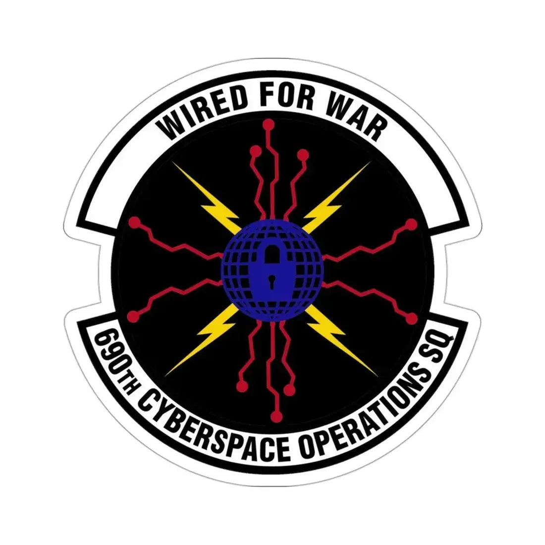 690 Cyberspace Operations Squadron AFSPC (U.S. Air Force) STICKER Vinyl Die-Cut Decal 3 Inch - The Sticker Space