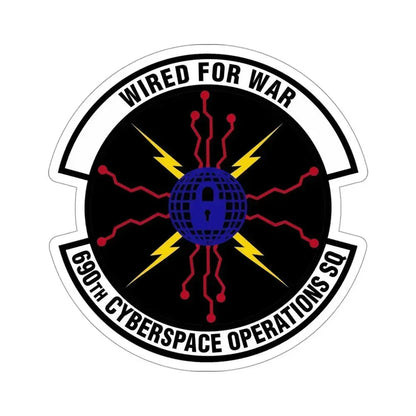 690 Cyberspace Operations Squadron AFSPC (U.S. Air Force) STICKER Vinyl Die-Cut Decal 4 Inch - The Sticker Space