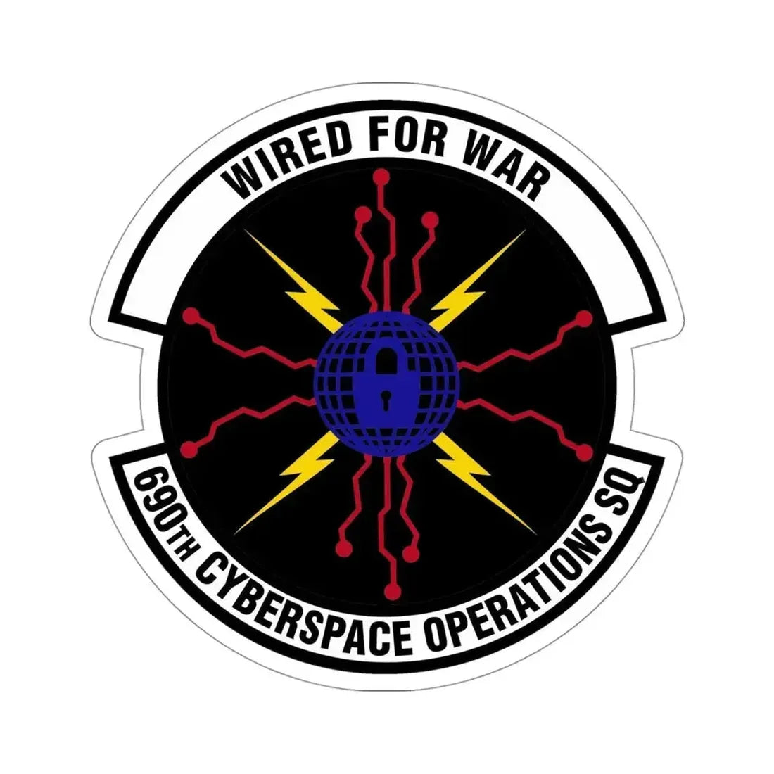 690 Cyberspace Operations Squadron AFSPC (U.S. Air Force) STICKER Vinyl Die-Cut Decal 4 Inch - The Sticker Space