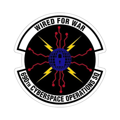 690 Cyberspace Operations Squadron AFSPC (U.S. Air Force) STICKER Vinyl Die-Cut Decal 4 Inch - The Sticker Space