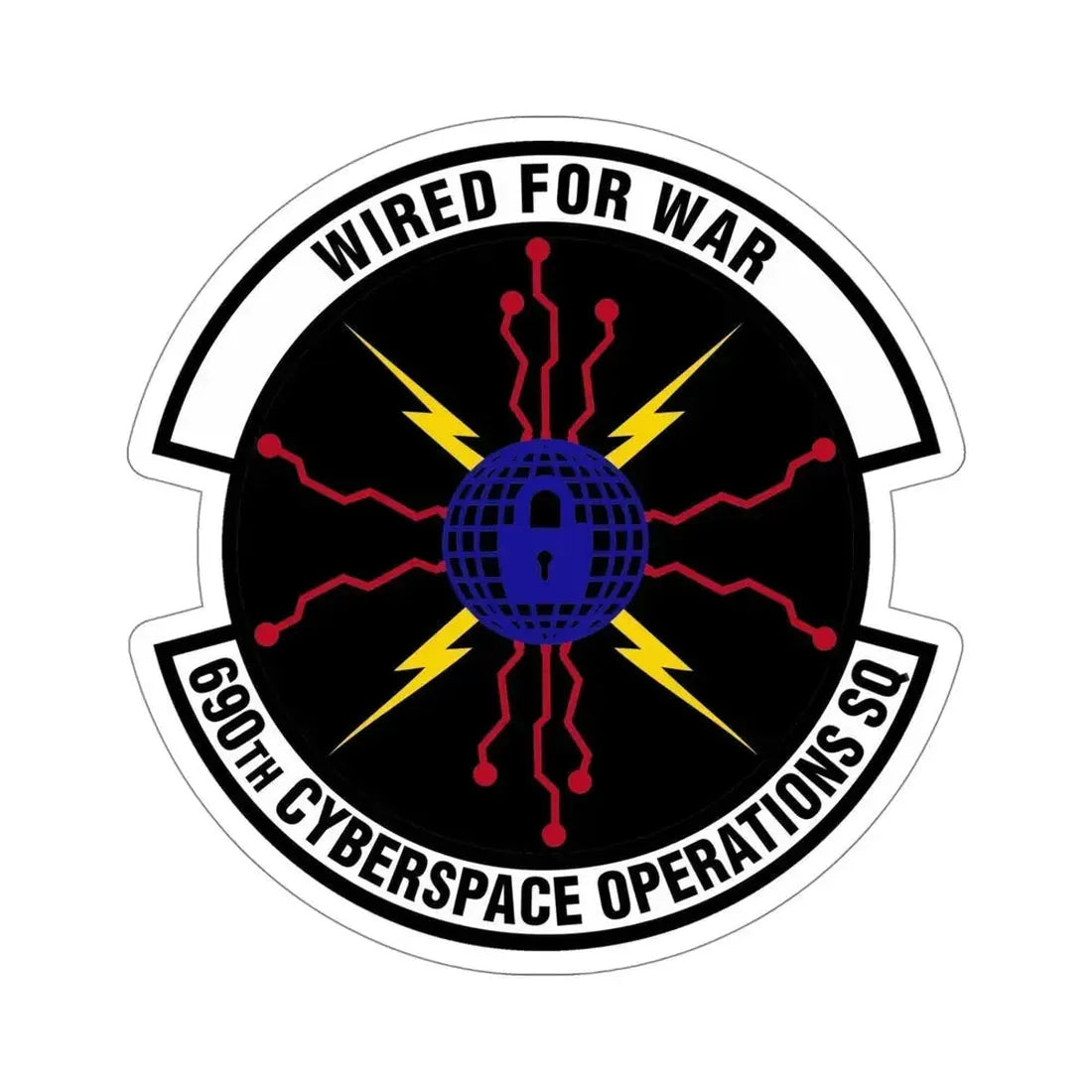 690 Cyberspace Operations Squadron AFSPC (U.S. Air Force) STICKER Vinyl Die-Cut Decal 5 Inch - The Sticker Space