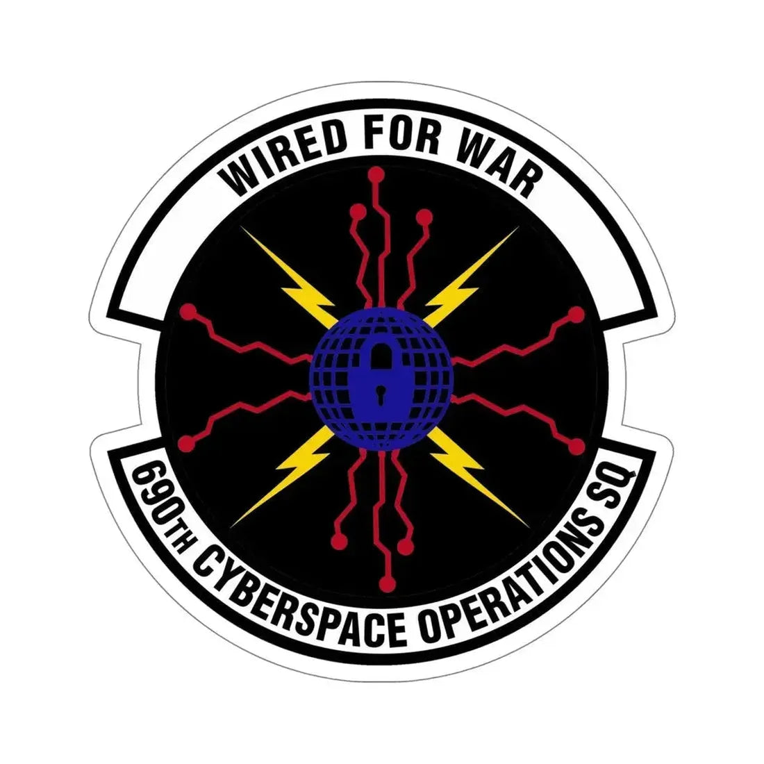 690 Cyberspace Operations Squadron AFSPC (U.S. Air Force) STICKER Vinyl Die-Cut Decal 6 Inch - The Sticker Space