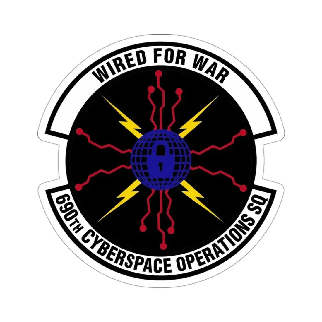 690 Cyberspace Operations Squadron AFSPC (U.S. Air Force) STICKER Vinyl Die-Cut Decal - The Sticker Space
