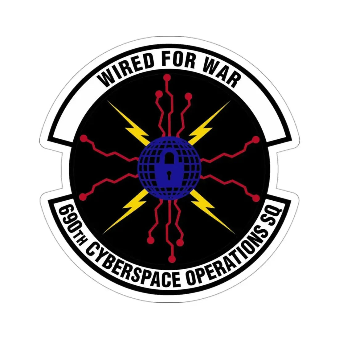 690 Cyberspace Operations Squadron AFSPC (U.S. Air Force) STICKER Vinyl Die-Cut Decal - The Sticker Space