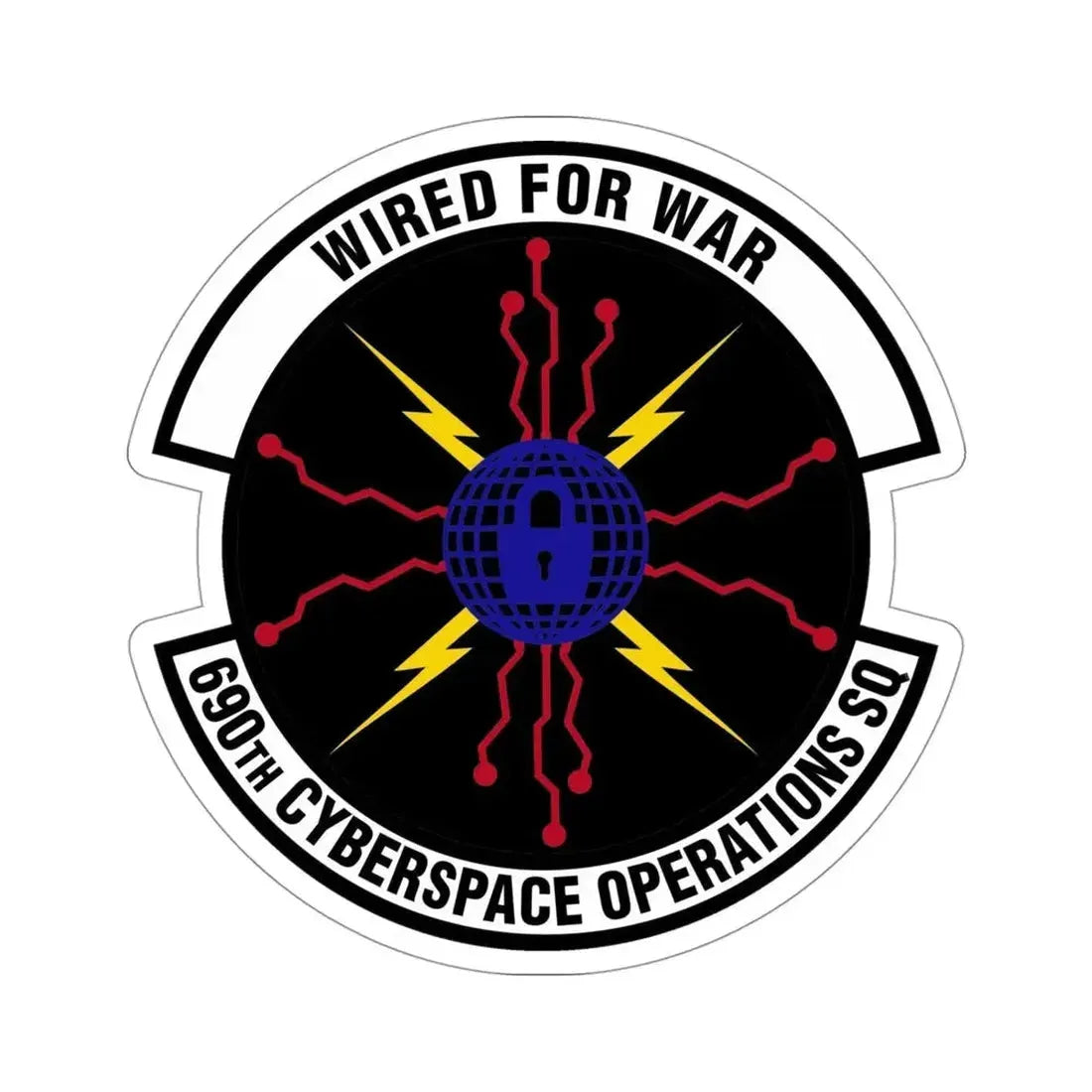 690 Cyberspace Operations Squadron AFSPC (U.S. Air Force) STICKER Vinyl Die-Cut Decal - The Sticker Space