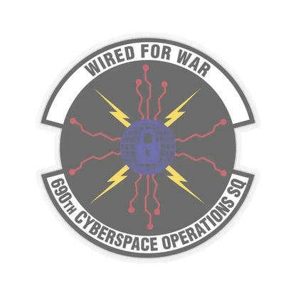 690 Cyberspace Operations Squadron AFSPC (U.S. Air Force) STICKER Vinyl Kiss-Cut Decal 2 Inch Transparent - The Sticker Space