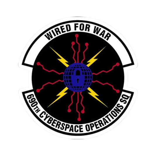 690 Cyberspace Operations Squadron AFSPC (U.S. Air Force) STICKER Vinyl Kiss-Cut Decal 2 Inch White - The Sticker Space