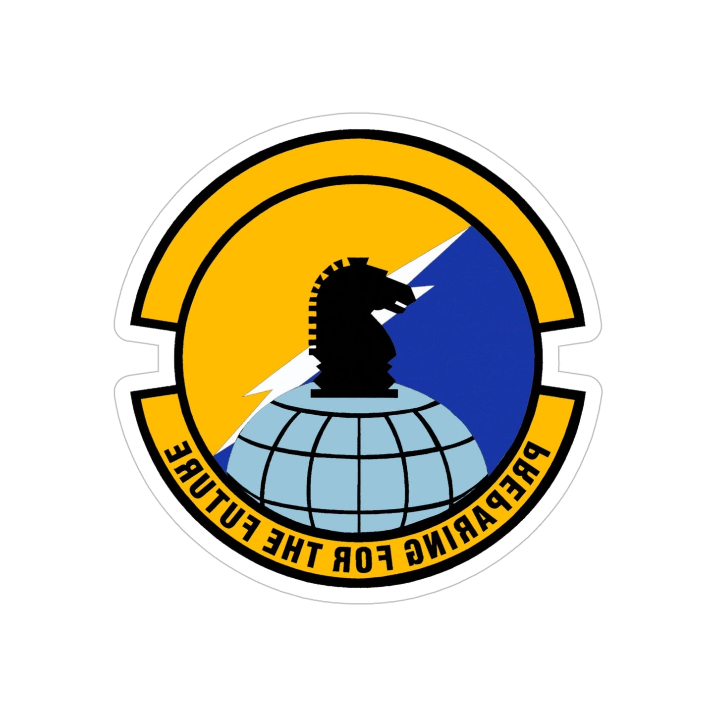 690 Intelligence Support Squadron ACC (U.S. Air Force) REVERSE PRINT Transparent STICKER-5" × 5"-The Sticker Space