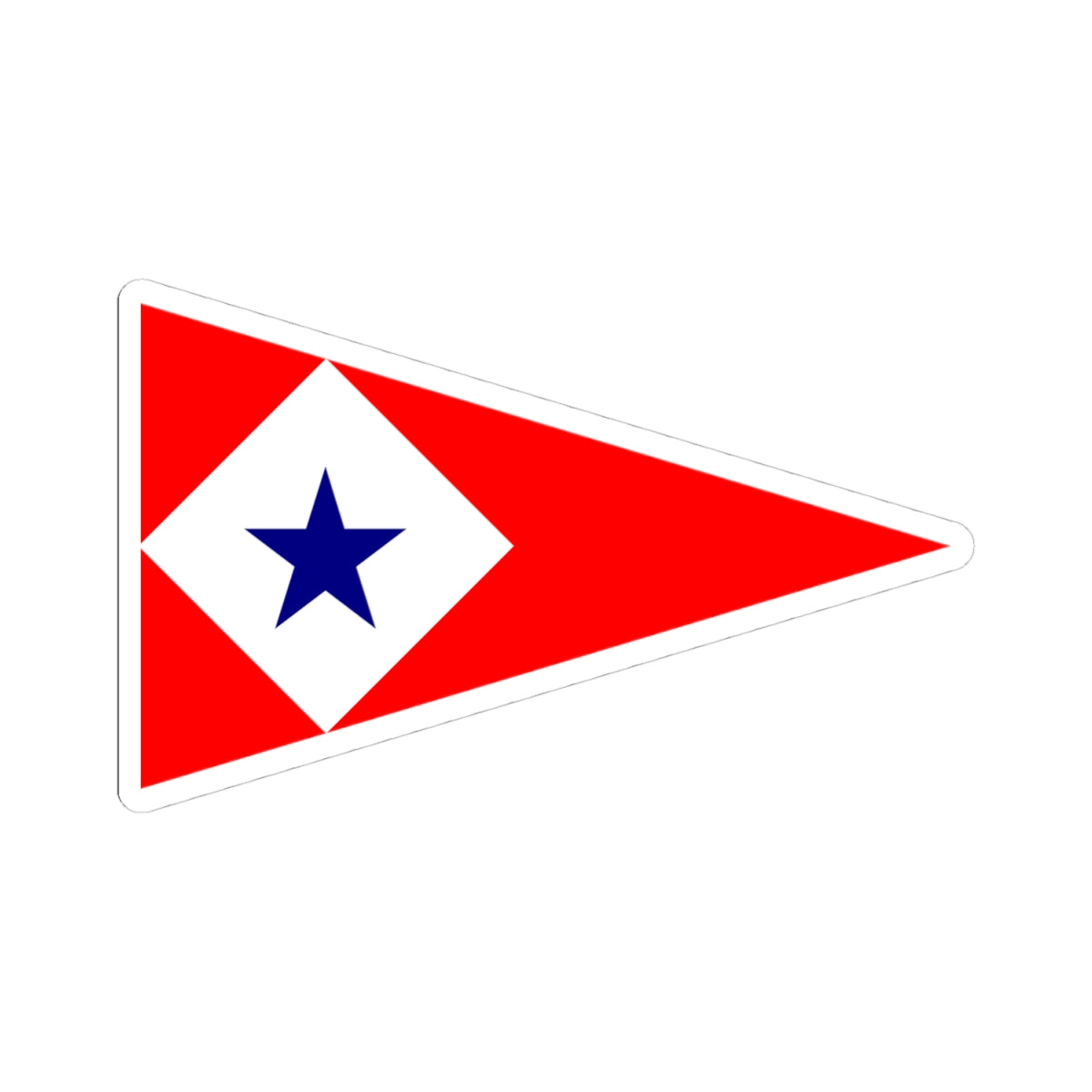 Burgee of Cercle de la Voile de Paris (France) STICKER Vinyl Kiss-Cut Decal