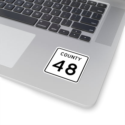 County 48 square (Minnesota) (Road Sign) STICKER Vinyl Kiss-Cut Decal