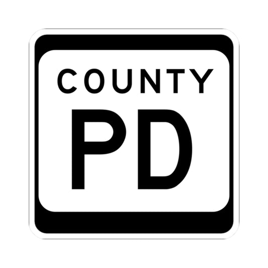 WIS County PD (Wisconsin) (Road Sign) STICKER Vinyl Kiss-Cut Decal