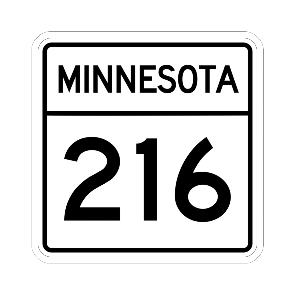 MN-216 1948 (Minnesota) (Road Sign) STICKER Vinyl Kiss-Cut Decal