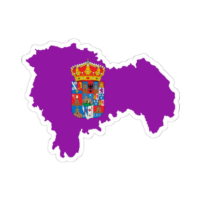 Flag-map of Guadalajara Province (Spain) STICKER Vinyl Kiss-Cut Decal