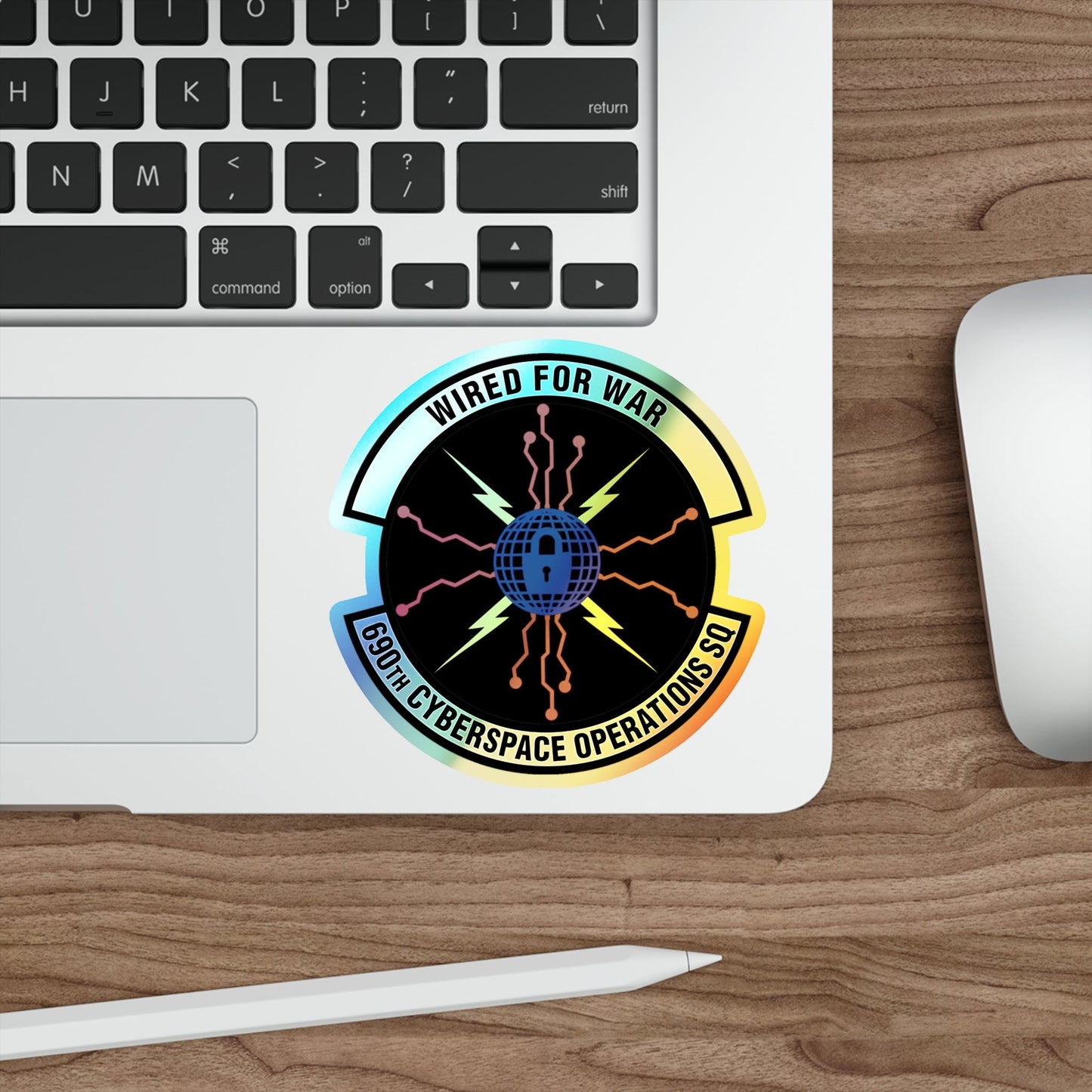 690th Cyberspace Operations (U.S. Air Force) Holographic STICKER Die-Cut Vinyl Decal-The Sticker Space