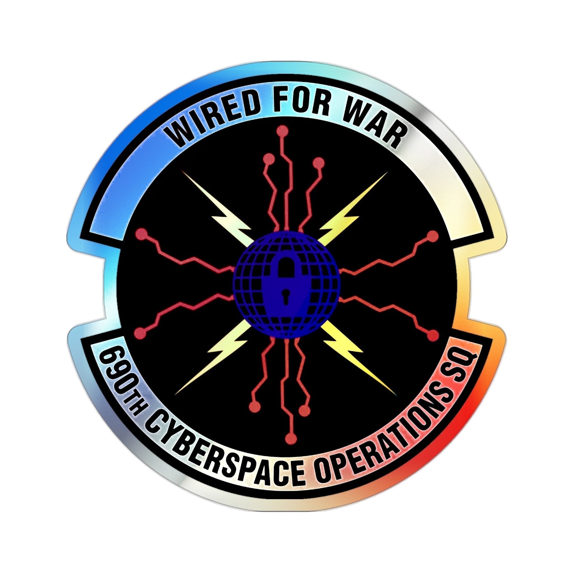 690th Cyberspace Operations (U.S. Air Force) Holographic STICKER Die-Cut Vinyl Decal-2 Inch-The Sticker Space