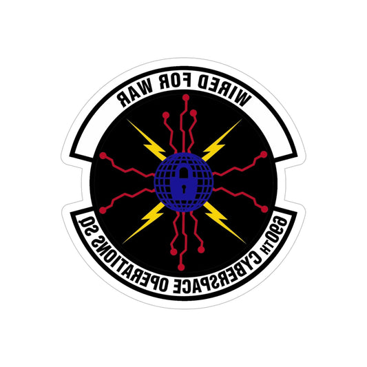 690th Cyberspace Operations (U.S. Air Force) REVERSE PRINT Transparent STICKER-6" × 6"-The Sticker Space