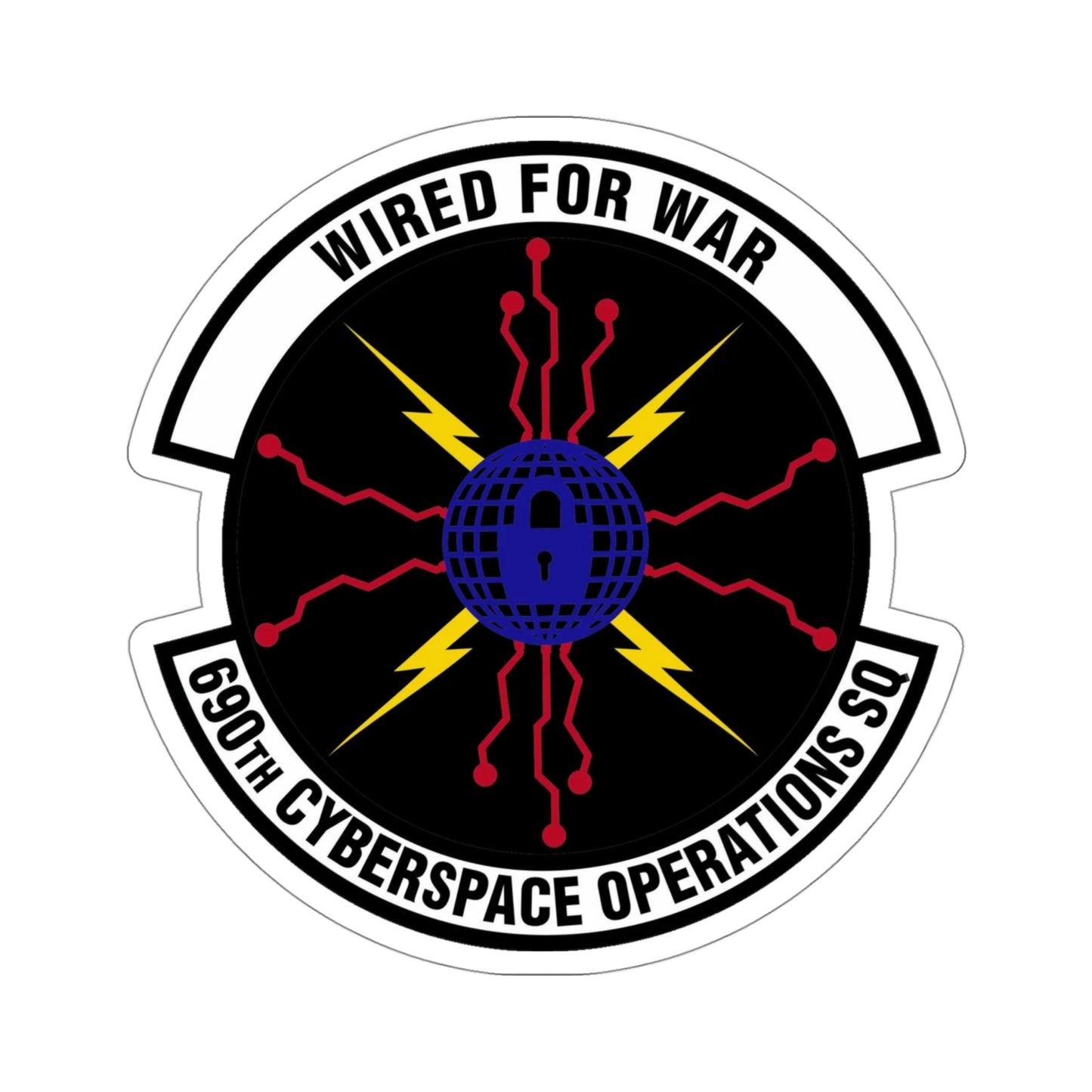 690th Cyberspace Operations (U.S. Air Force) STICKER Vinyl Die-Cut Decal-4 Inch-The Sticker Space