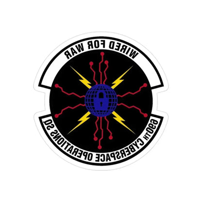 690th Cyberspace Operations (U.S. Air Force) REVERSE PRINT Transparent Die-Cut STICKER 2 Inch Die-Cut Transparent - The Sticker Space