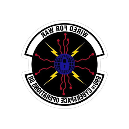 690th Cyberspace Operations (U.S. Air Force) REVERSE PRINT Transparent Die-Cut STICKER 6 Inch Die-Cut Transparent - The Sticker Space