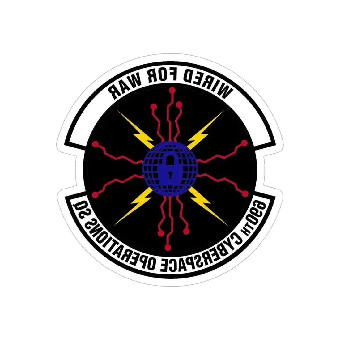 690th Cyberspace Operations (U.S. Air Force) REVERSE PRINT Transparent Die-Cut STICKER - The Sticker Space
