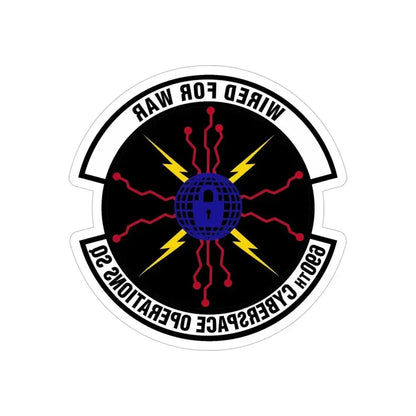 690th Cyberspace Operations (U.S. Air Force) REVERSE PRINT Transparent Die-Cut STICKER - The Sticker Space