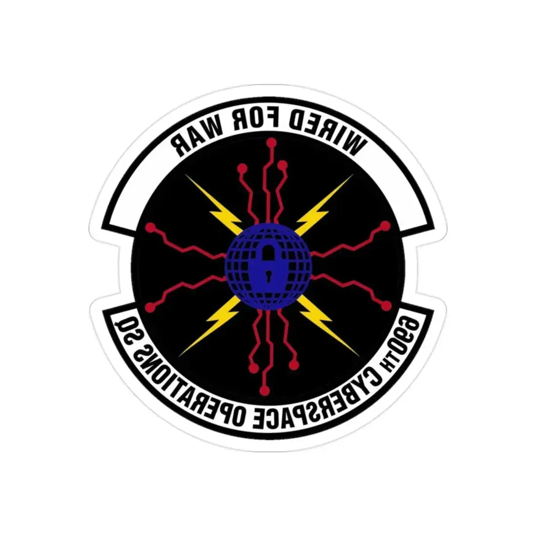 690th Cyberspace Operations (U.S. Air Force) REVERSE PRINT Transparent Die-Cut STICKER - The Sticker Space