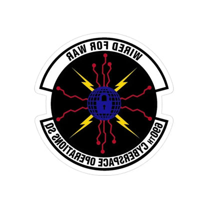 690th Cyberspace Operations (U.S. Air Force) REVERSE PRINT Transparent Die-Cut STICKER - The Sticker Space