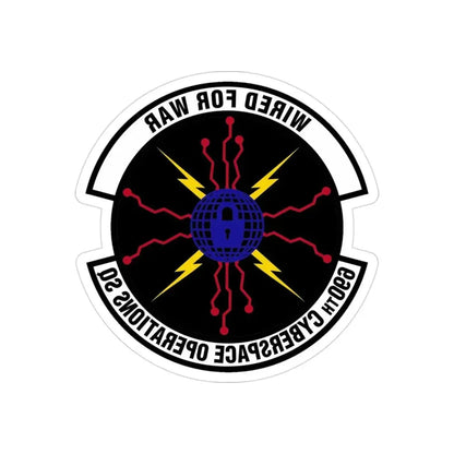 690th Cyberspace Operations (U.S. Air Force) REVERSE PRINT Transparent Die-Cut STICKER - The Sticker Space