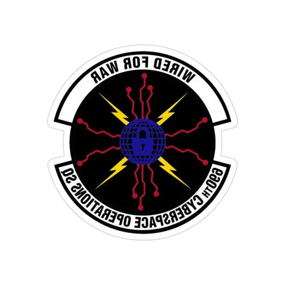 690th Cyberspace Operations (U.S. Air Force) REVERSE PRINT Transparent Die-Cut STICKER - The Sticker Space