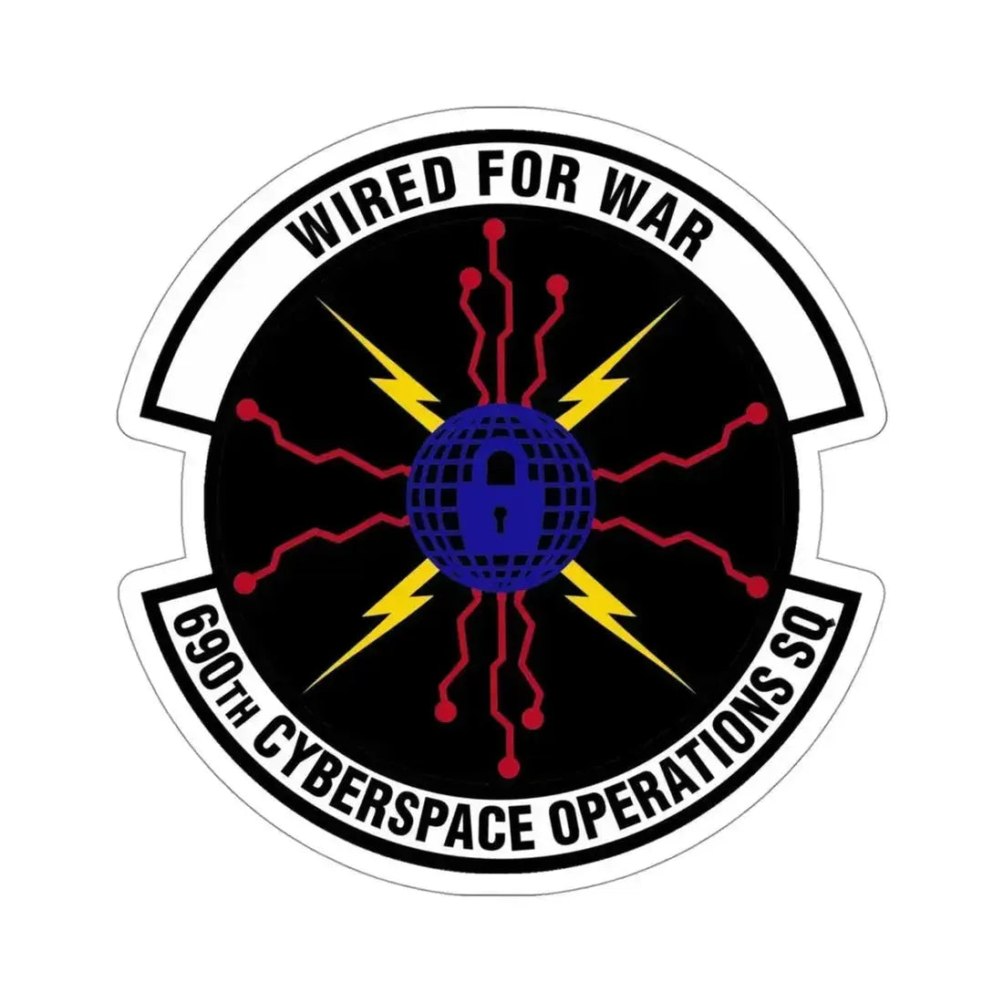 690th Cyberspace Operations (U.S. Air Force) STICKER Vinyl Die-Cut Decal 4 Inch - The Sticker Space