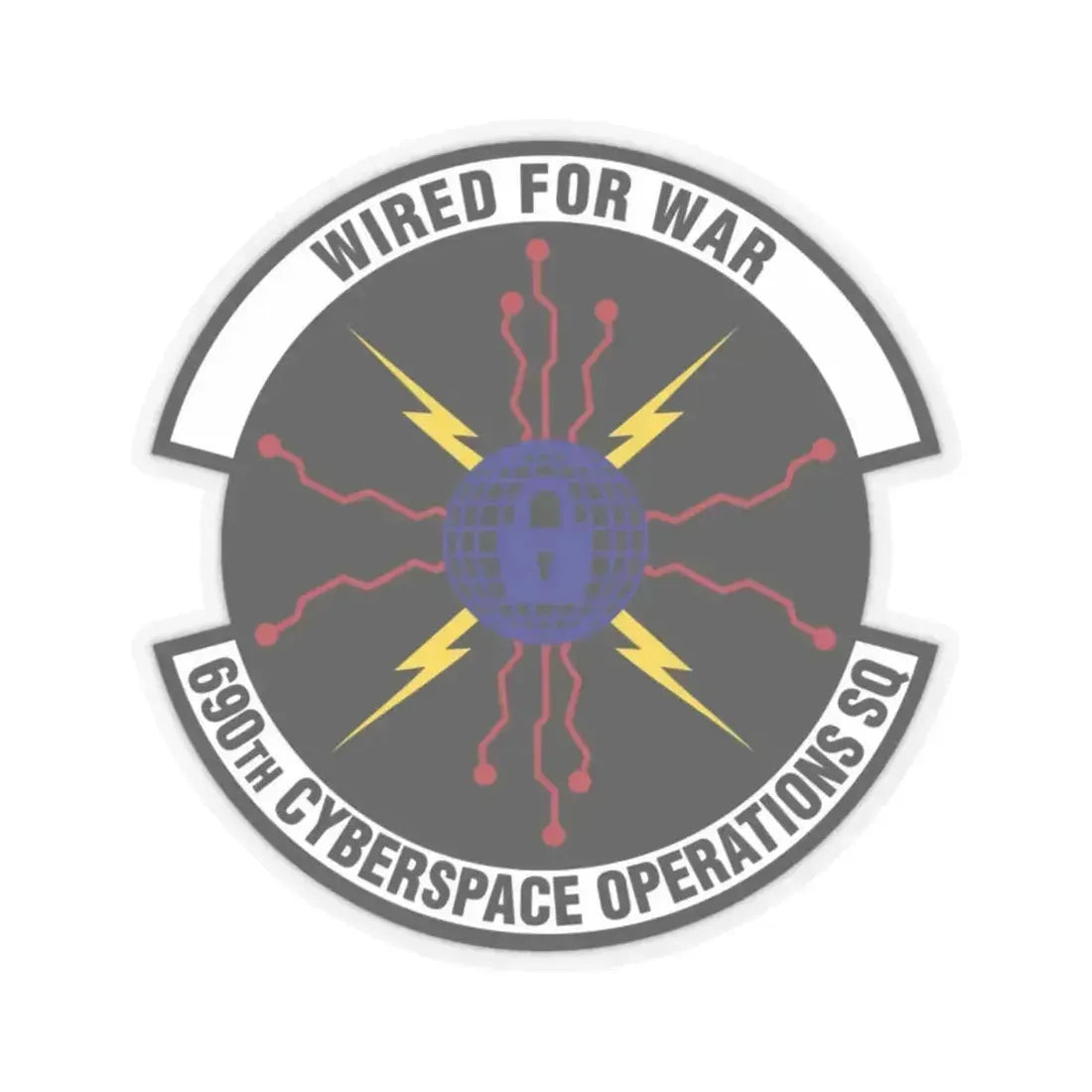 690th Cyberspace Operations (U.S. Air Force) STICKER Vinyl Kiss-Cut Decal 2 Inch Transparent - The Sticker Space