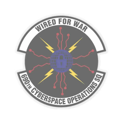 690th Cyberspace Operations (U.S. Air Force) STICKER Vinyl Kiss-Cut Decal 2 Inch Transparent - The Sticker Space