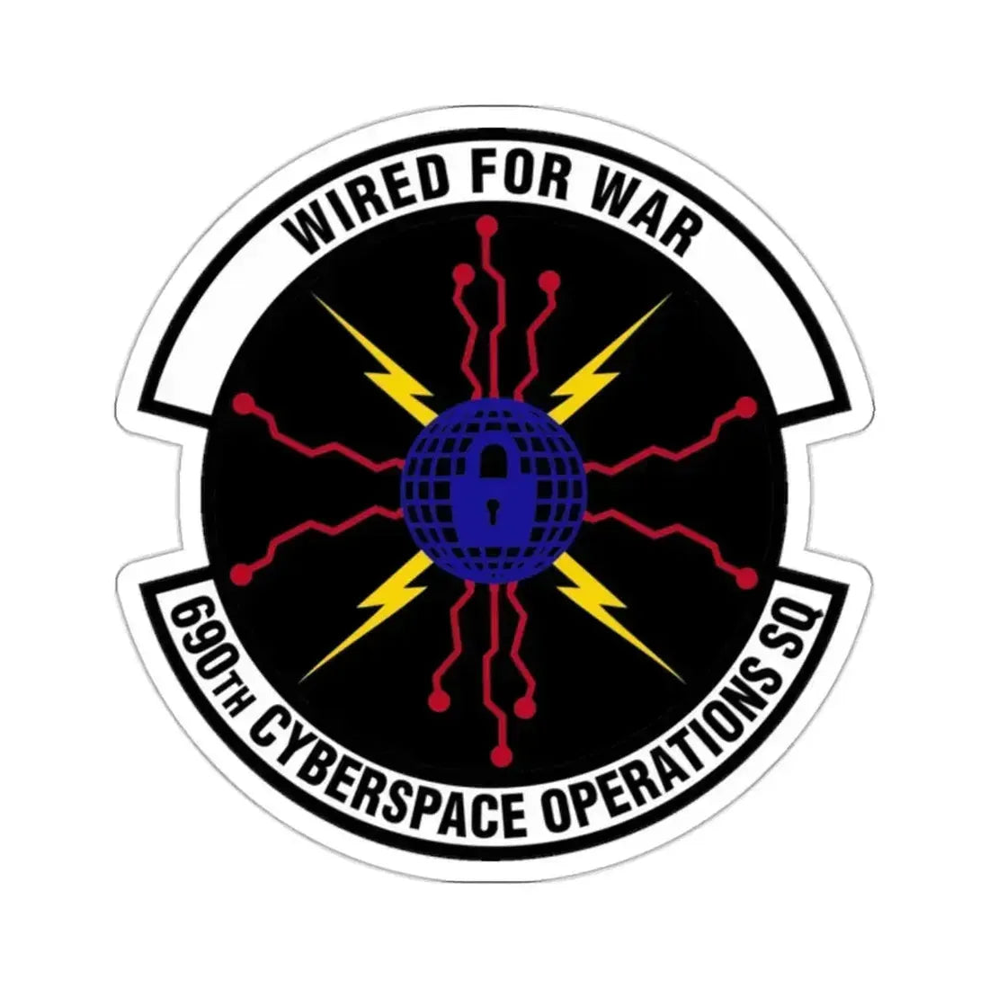 690th Cyberspace Operations (U.S. Air Force) STICKER Vinyl Kiss-Cut Decal 2 Inch White - The Sticker Space