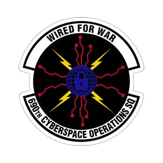 690th Cyberspace Operations (U.S. Air Force) STICKER Vinyl Kiss-Cut Decal 2 Inch White - The Sticker Space