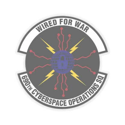 690th Cyberspace Operations (U.S. Air Force) STICKER Vinyl Kiss-Cut Decal 3 Inch Transparent - The Sticker Space