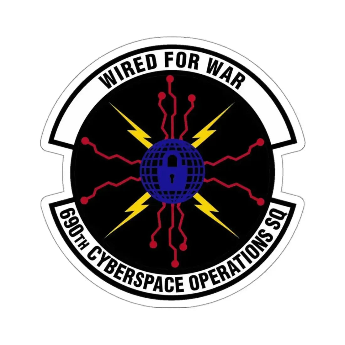 690th Cyberspace Operations (U.S. Air Force) STICKER Vinyl Kiss-Cut Decal 3 Inch White - The Sticker Space
