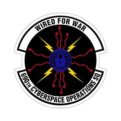 690th Cyberspace Operations (U.S. Air Force) STICKER Vinyl Kiss-Cut Decal 3 Inch White - The Sticker Space