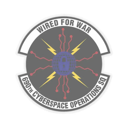 690th Cyberspace Operations (U.S. Air Force) STICKER Vinyl Kiss-Cut Decal 4 Inch Transparent - The Sticker Space