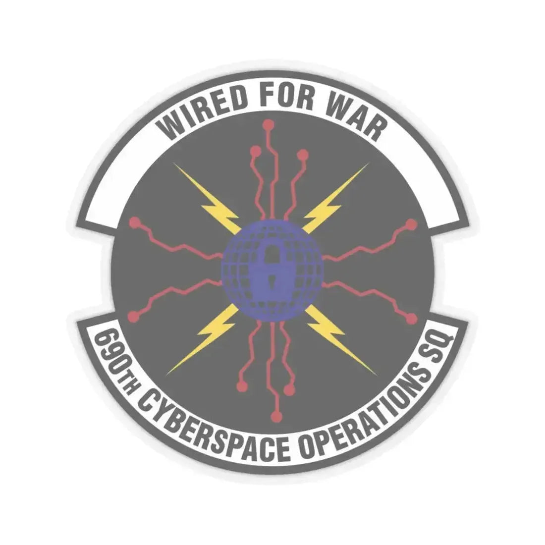 690th Cyberspace Operations (U.S. Air Force) STICKER Vinyl Kiss-Cut Decal 6 Inch Transparent - The Sticker Space