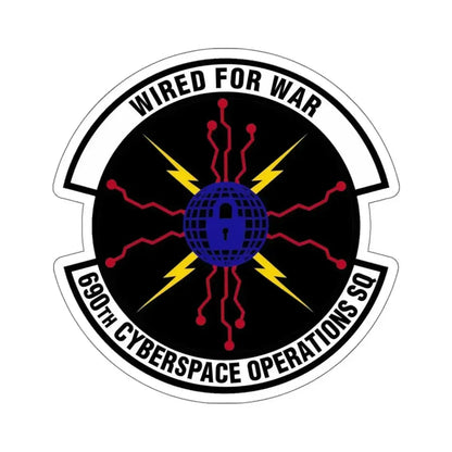 690th Cyberspace Operations (U.S. Air Force) STICKER Vinyl Kiss-Cut Decal 6 Inch White - The Sticker Space