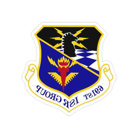 691 Intelligence Surveillance and Reconnaissance Group ACC (U.S. Air Force) REVERSE PRINT Transparent STICKER-2" × 2"-The Sticker Space