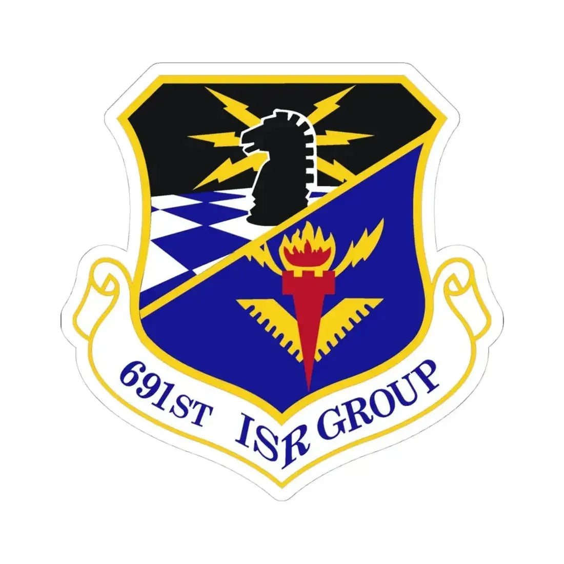 691 Intelligence Surveillance and Reconnaissance Group ACC (U.S. Air Force) STICKER Vinyl Kiss-Cut Decal 4 Inch White - The Sticker Space