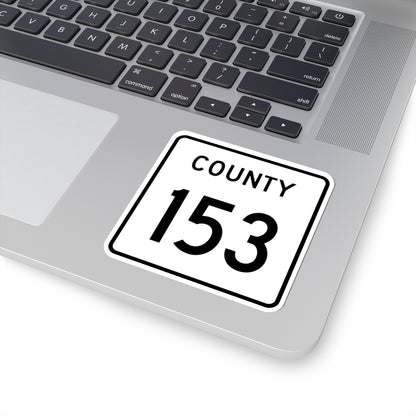 County 153 square (Minnesota) (Road Sign) STICKER Vinyl Kiss-Cut Decal