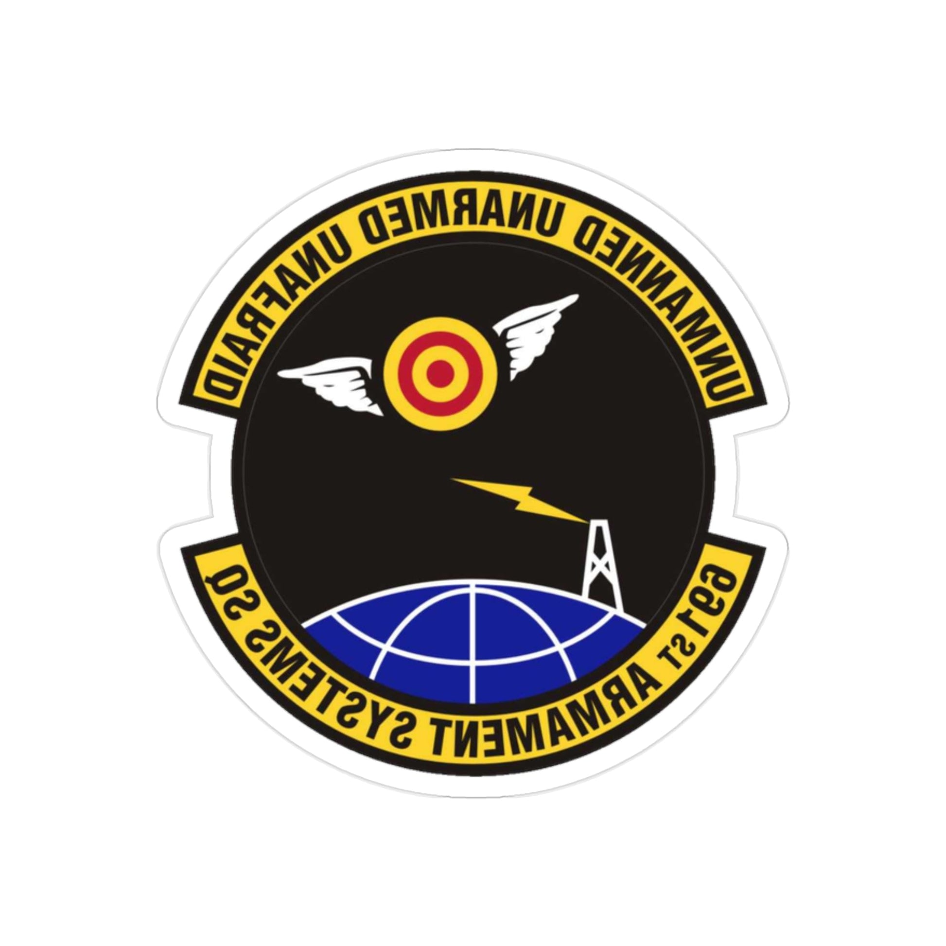 691st Armament Systems Squadron (U.S. Air Force) REVERSE PRINT Transparent STICKER-2" × 2"-The Sticker Space