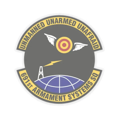 691st Armament Systems Squadron (U.S. Air Force) STICKER Vinyl Kiss-Cut Decal 3 Inch Transparent - The Sticker Space
