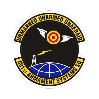 691st Armament Systems Squadron (U.S. Air Force) STICKER Vinyl Kiss-Cut Decal 4 Inch White - The Sticker Space