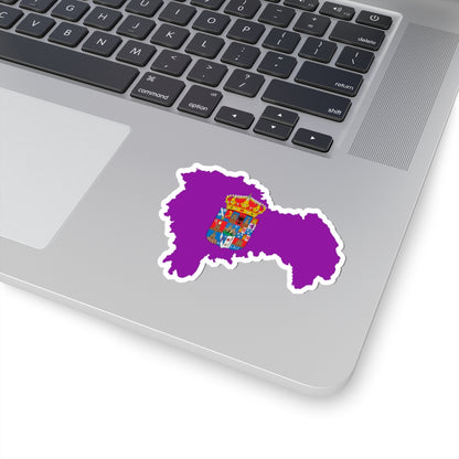 Flag-map of Guadalajara Province (Spain) STICKER Vinyl Kiss-Cut Decal