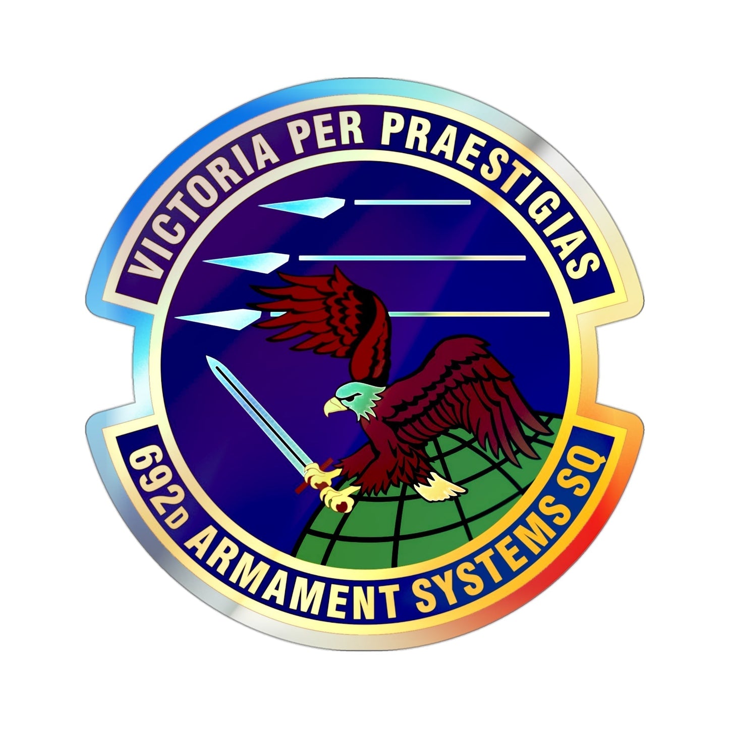 692d Armament Systems Squadron (U.S. Air Force) Holographic STICKER Die-Cut Vinyl Decal-3 Inch-The Sticker Space