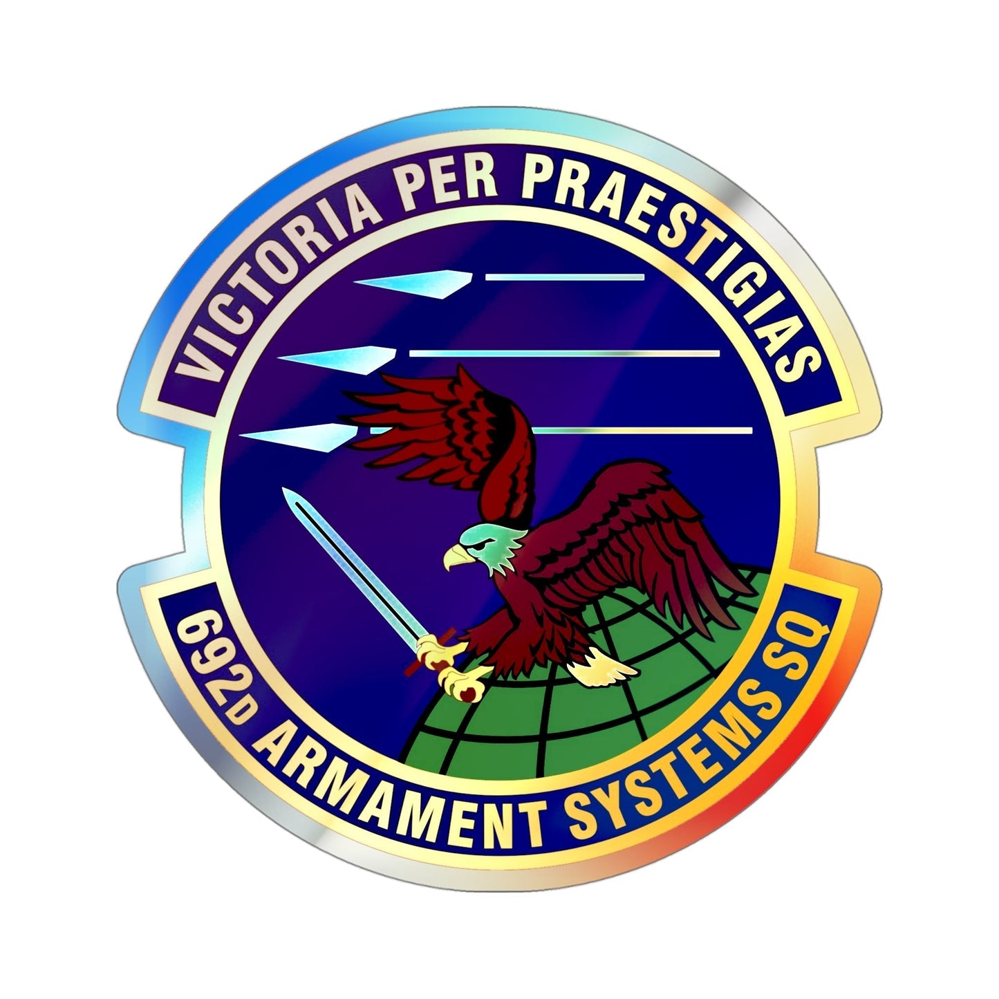 692d Armament Systems Squadron (U.S. Air Force) Holographic STICKER Die-Cut Vinyl Decal-4 Inch-The Sticker Space